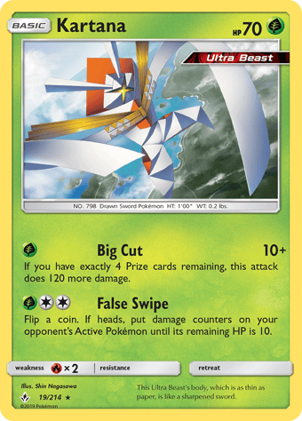 Kartana Unbroken Bonds Pokemon Card