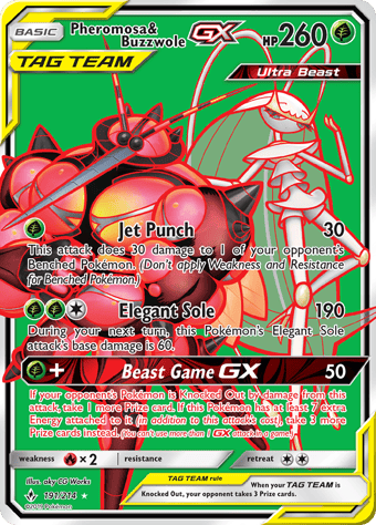 Pheromosa & Buzzwole-GX Unbroken Bonds Pokemon Card