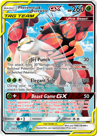 Pheromosa & Buzzwole-GX Unbroken Bonds Pokemon Card
