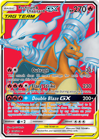 Reshiram & Charizard-GX Unbroken Bonds Pokemon Card