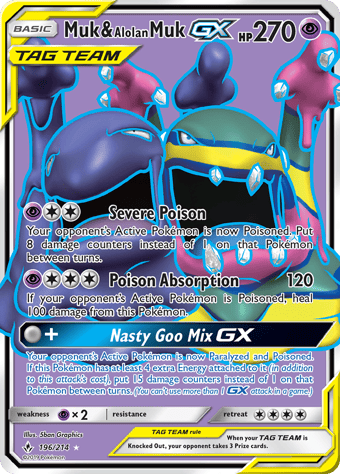 Muk & Alolan Muk-GX Unbroken Bonds Pokemon Card