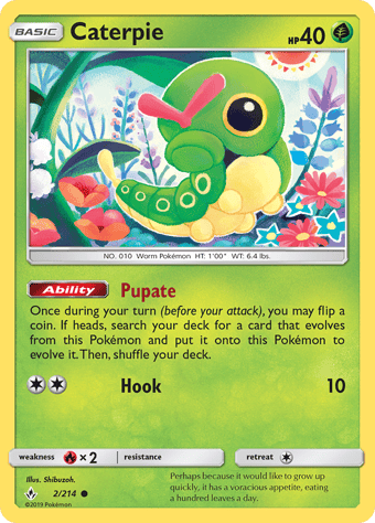 Caterpie Unbroken Bonds Pokemon Card