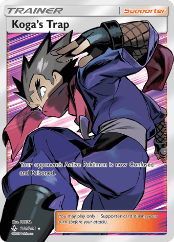 Koga's Trap Unbroken Bonds Pokemon Card