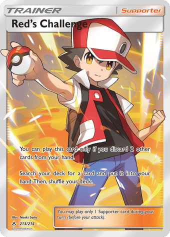 Red's Challenge Unbroken Bonds Pokemon Card