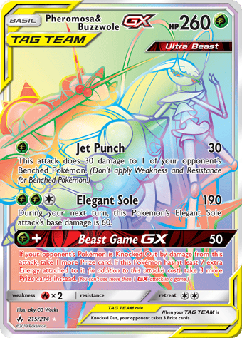 Pheromosa & Buzzwole-GX Unbroken Bonds Pokemon Card