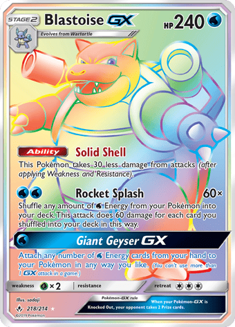 Blastoise-GX Unbroken Bonds Pokemon Card