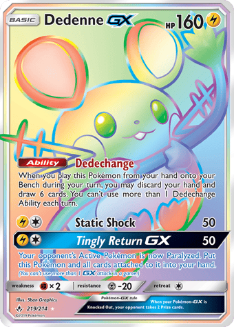 Dedenne-GX Unbroken Bonds Pokemon Card