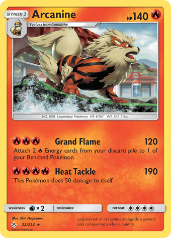 Arcanine Unbroken Bonds Pokemon Card