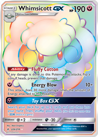 Whimsicott-GX Unbroken Bonds Pokemon Card
