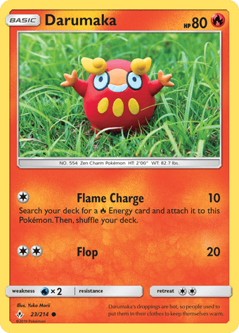 Darumaka Unbroken Bonds Pokemon Card