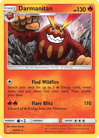 Darmanitan Unbroken Bonds Pokemon Card