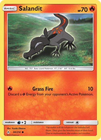Salandit Unbroken Bonds Pokemon Card