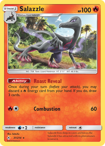 Salazzle Unbroken Bonds Pokemon Card