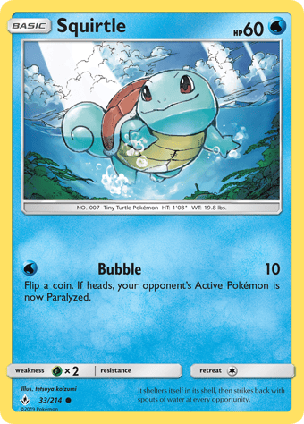 Squirtle Unbroken Bonds Pokemon Card