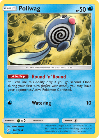 Poliwag Unbroken Bonds Pokemon Card