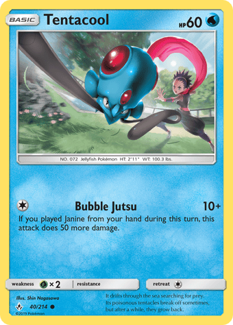 Tentacool Unbroken Bonds Pokemon Card