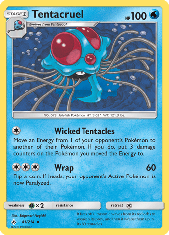 Tentacruel Unbroken Bonds Pokemon Card