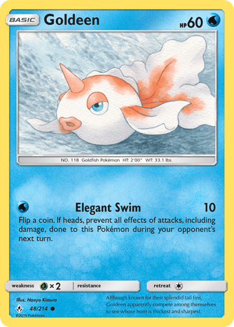 Goldeen Unbroken Bonds Pokemon Card