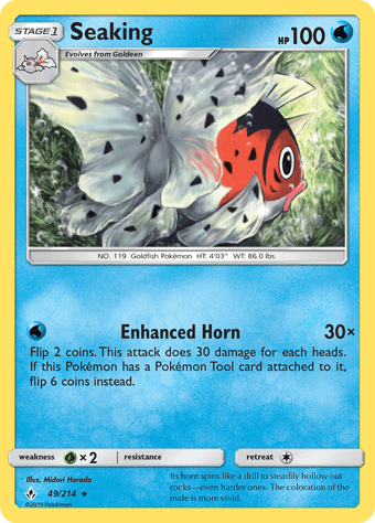 Seaking Unbroken Bonds Pokemon Card
