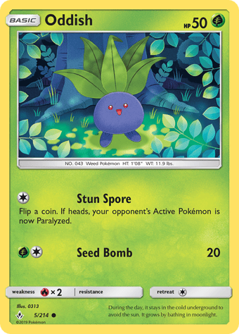 Oddish Unbroken Bonds Pokemon Card