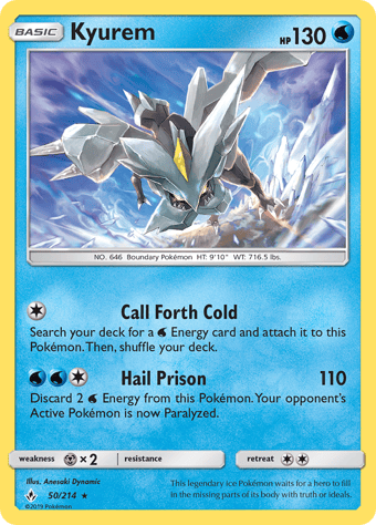 Kyurem Unbroken Bonds Pokemon Card