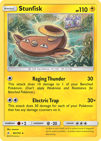 Stunfisk Unbroken Bonds Pokemon Card