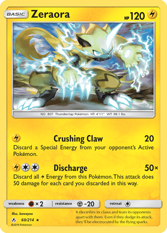 Zeraora Unbroken Bonds Pokemon Card