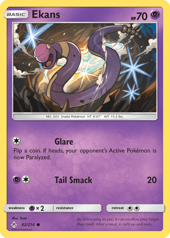 Ekans Unbroken Bonds Pokemon Card