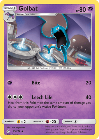 Golbat Unbroken Bonds Pokemon Card