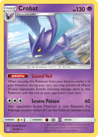 Crobat Unbroken Bonds Pokemon Card