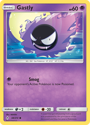 Gastly Unbroken Bonds Pokemon Card