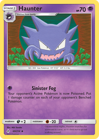 Haunter Unbroken Bonds Pokemon Card