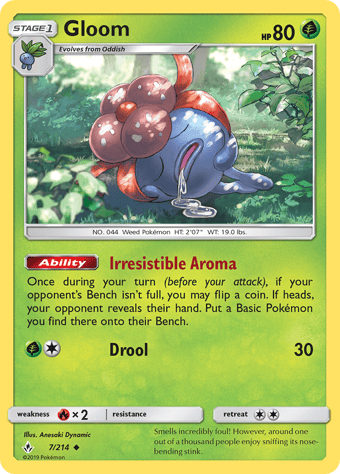 Gloom Unbroken Bonds Pokemon Card
