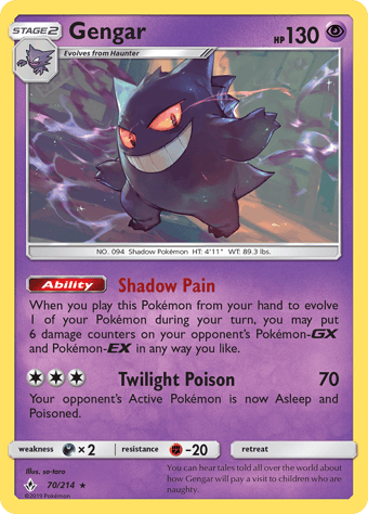 Gengar Unbroken Bonds Pokemon Card