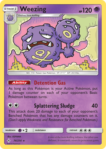 Weezing Unbroken Bonds Pokemon Card