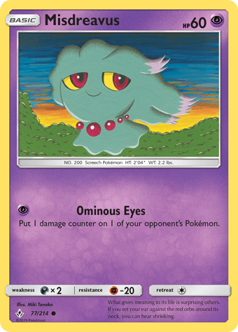 Misdreavus Unbroken Bonds Pokemon Card