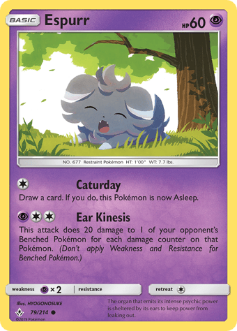 Espurr Unbroken Bonds Pokemon Card