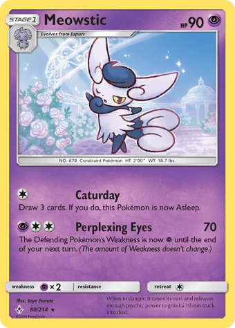 Meowstic Unbroken Bonds Pokemon Card