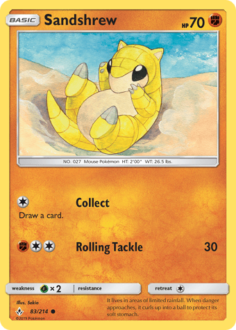 Sandshrew Unbroken Bonds Pokemon Card