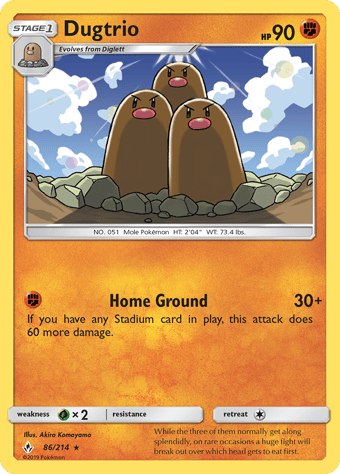 Dugtrio Unbroken Bonds Pokemon Card