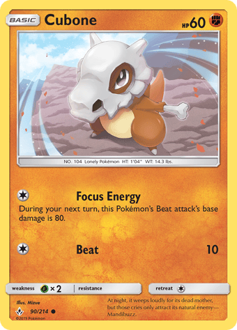 Cubone Unbroken Bonds Pokemon Card