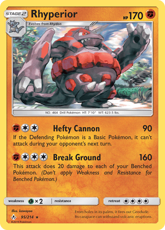 Rhyperior Unbroken Bonds Pokemon Card