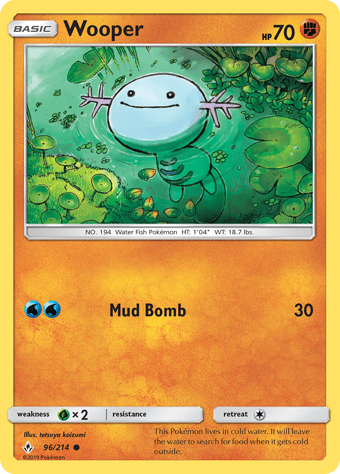 Wooper Unbroken Bonds Pokemon Card