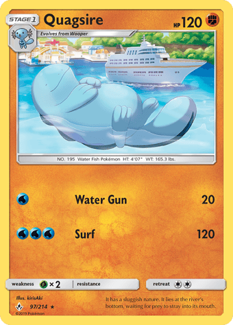 Quagsire Unbroken Bonds Pokemon Card