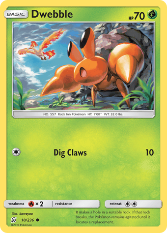 Dwebble Unified Minds Pokemon Card