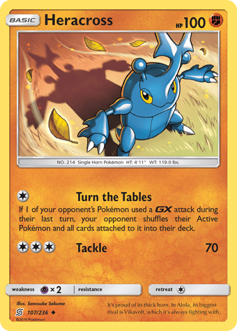 Heracross Unified Minds Pokemon Card