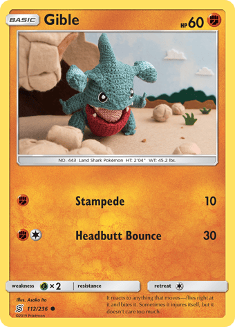 Gible Unified Minds Pokemon Card