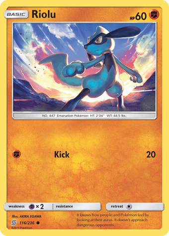 Riolu Unified Minds Pokemon Card