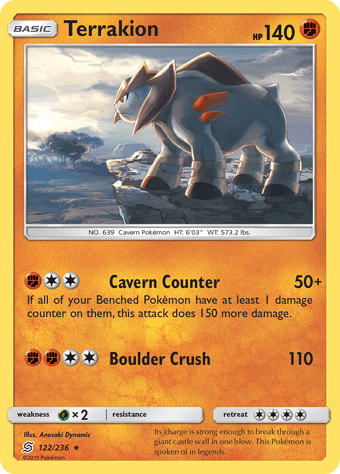 Terrakion Unified Minds Pokemon Card