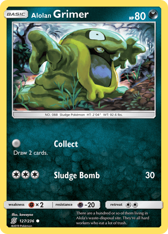 Alolan Grimer Unified Minds Pokemon Card